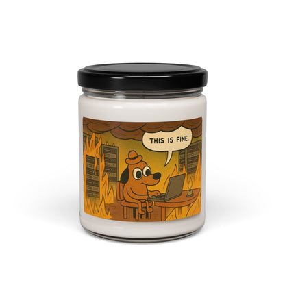 'This is Fine' Scented Soy Candle (Server Edition)
